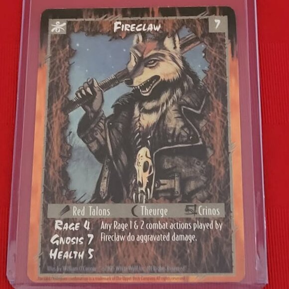 1995 RAGE, DOUBLE SIDED FIRECLAW CARD!!! - Picture 2 of 2